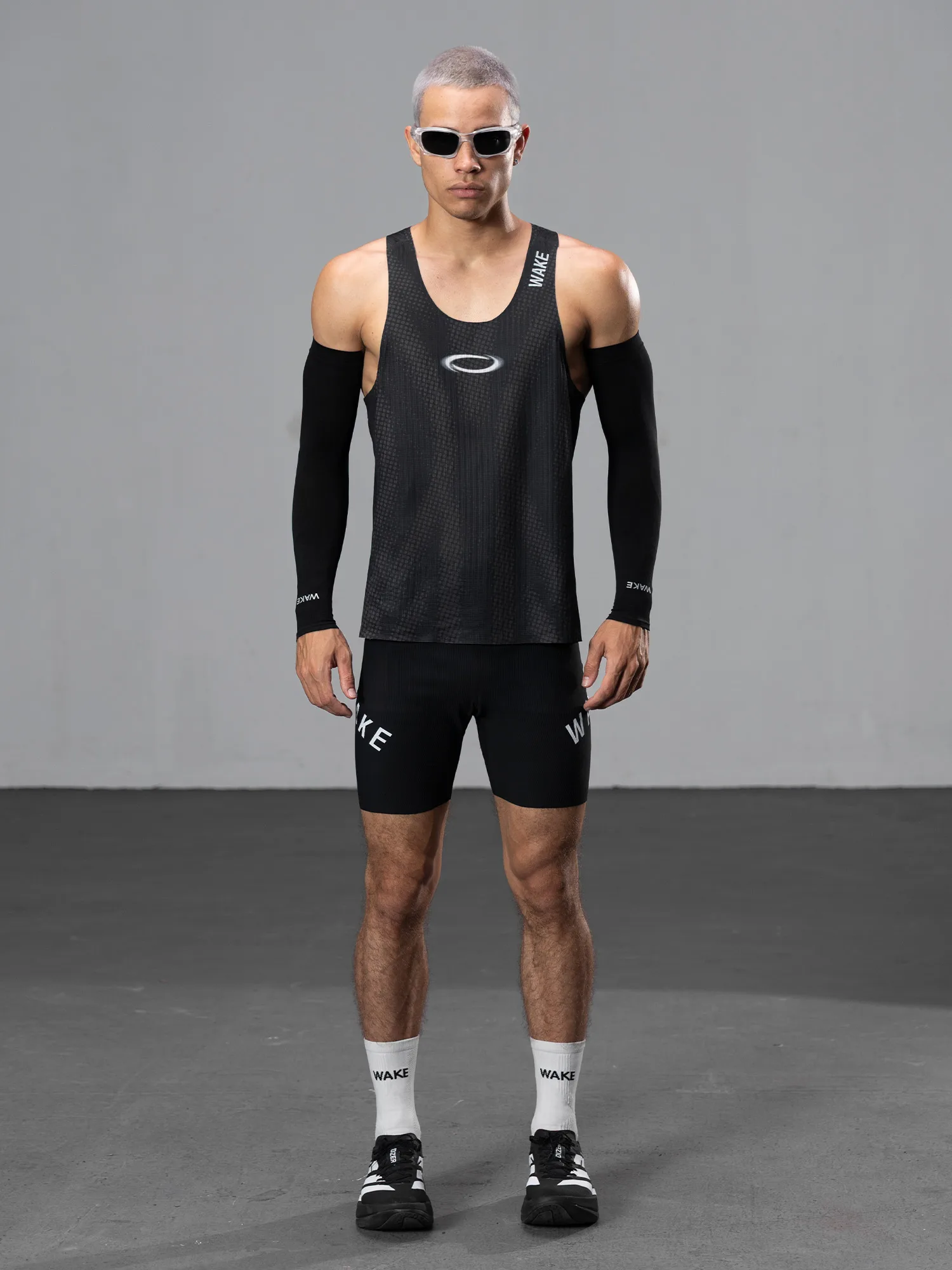 Race Singlet Black- 4 Race Singlet Black