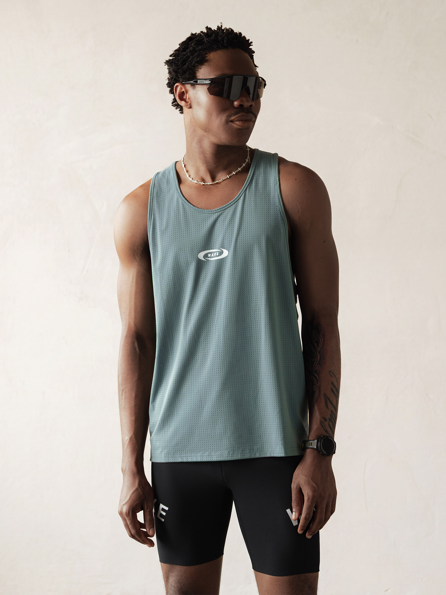 Training Mesh Singlet Mineral- 4 Training Mesh Singlet Mineral
