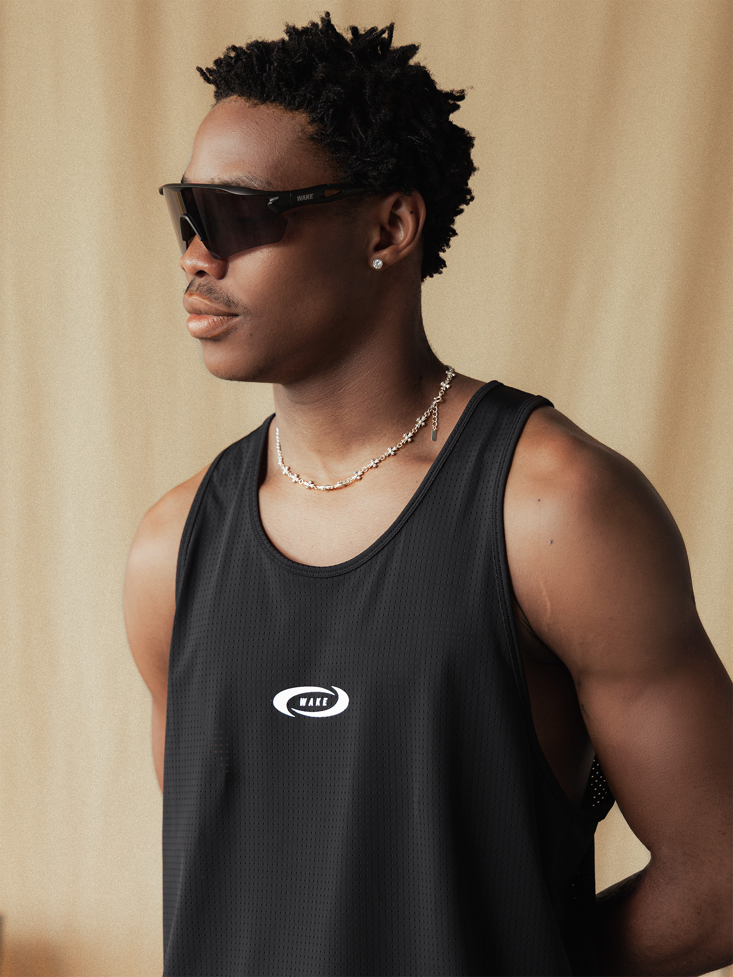 Training Mesh Singlet Black- 6 Training Mesh Singlet Black